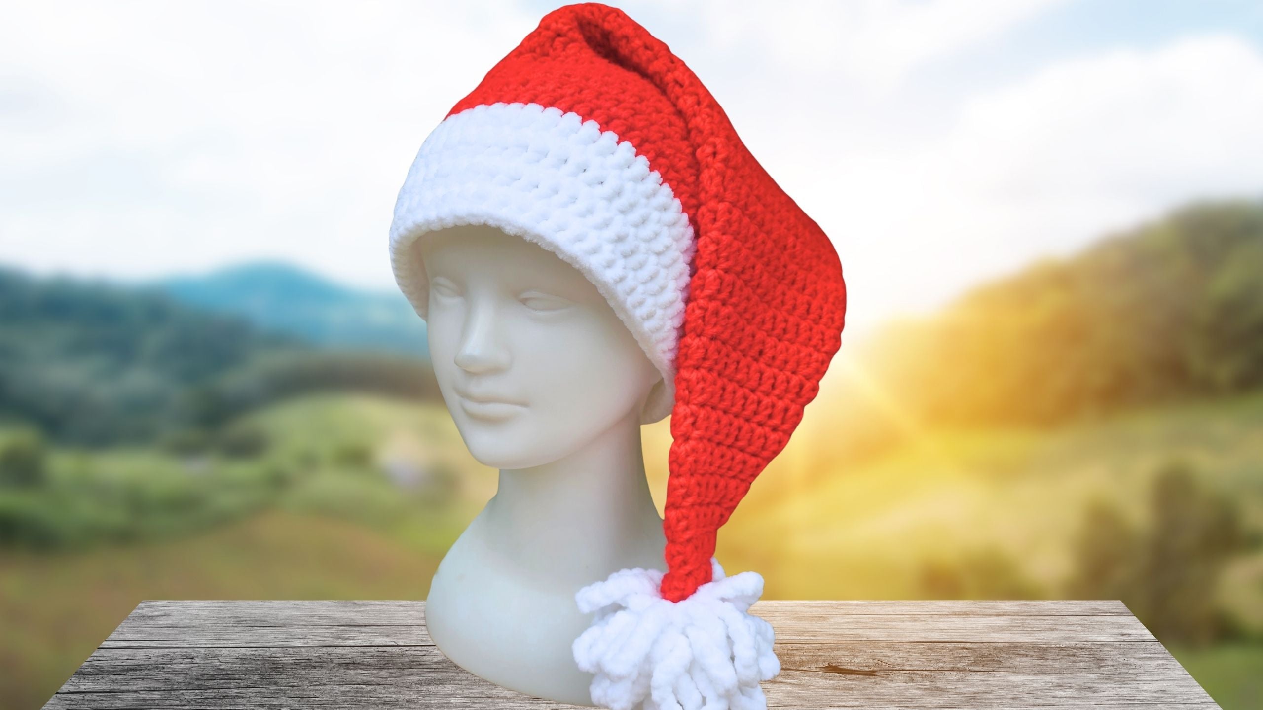 How To Crochet a Santa Hat in Minutes! Easy Beginner Pattern