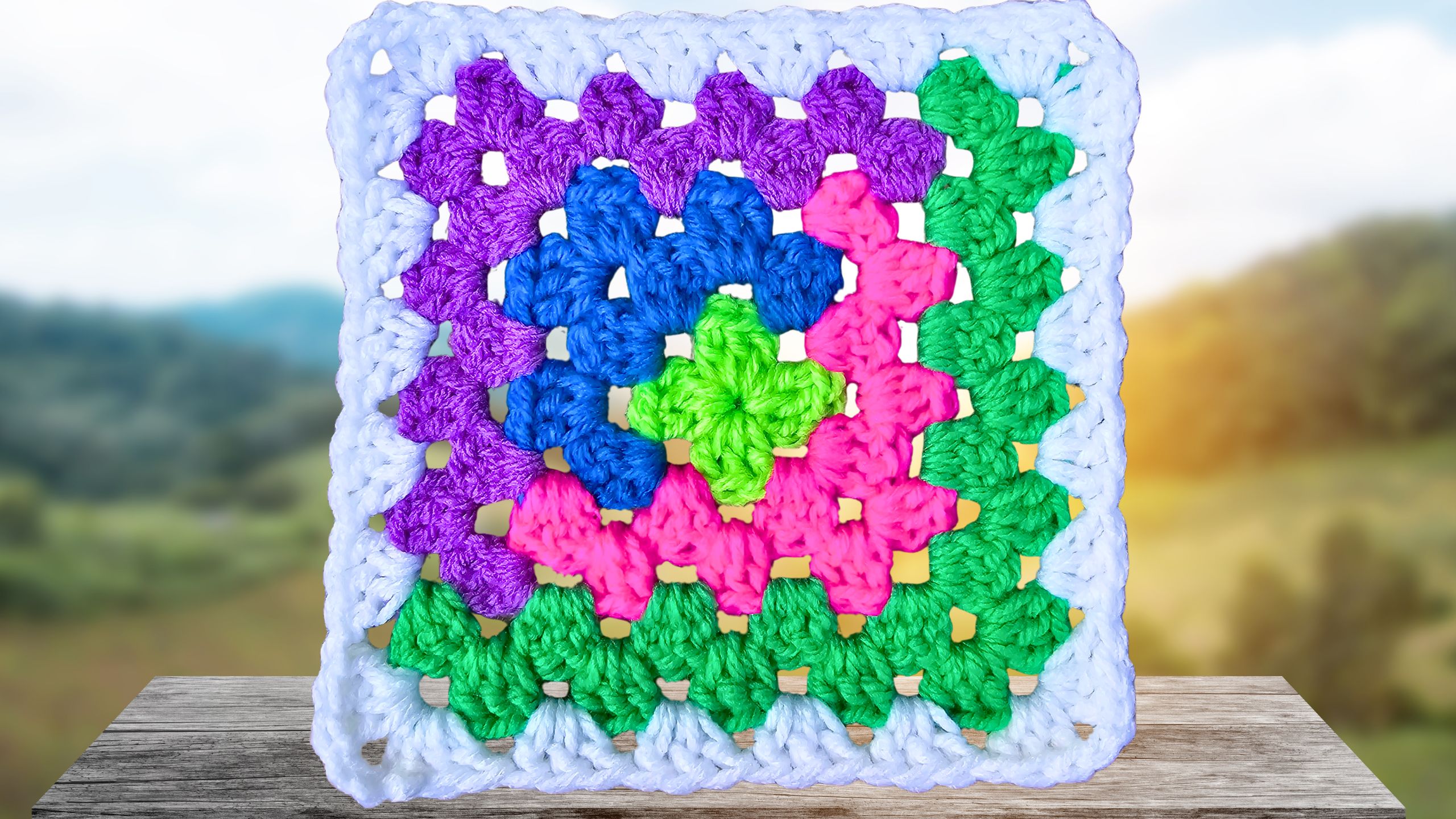 How to Crochet a Stacking A-Frame Log Cabin Granny Square