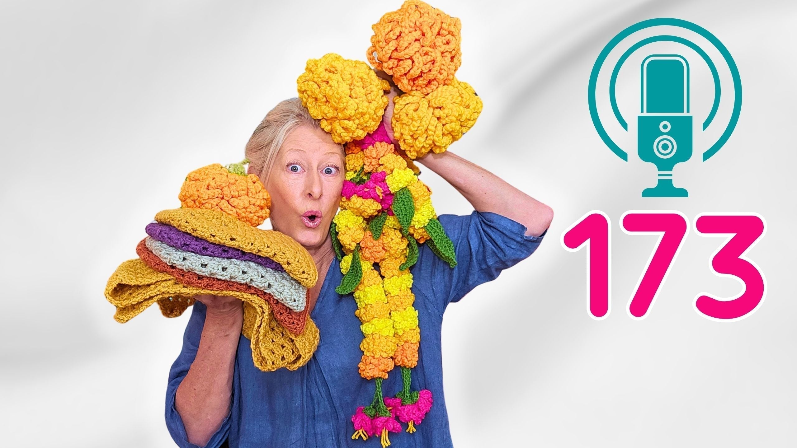 Huge Marigolds, Tiny Pumpkins, and More! Crochet Podcast 173