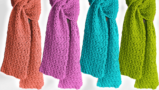 Simple Crochet Scarf Pattern: Speedy Granny Ruth Scarf for All Levels - Secret Yarnery