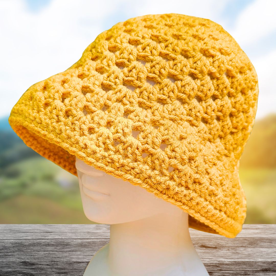 Easy One Color Crochet Bucket Hat Perfect for All Seasons!