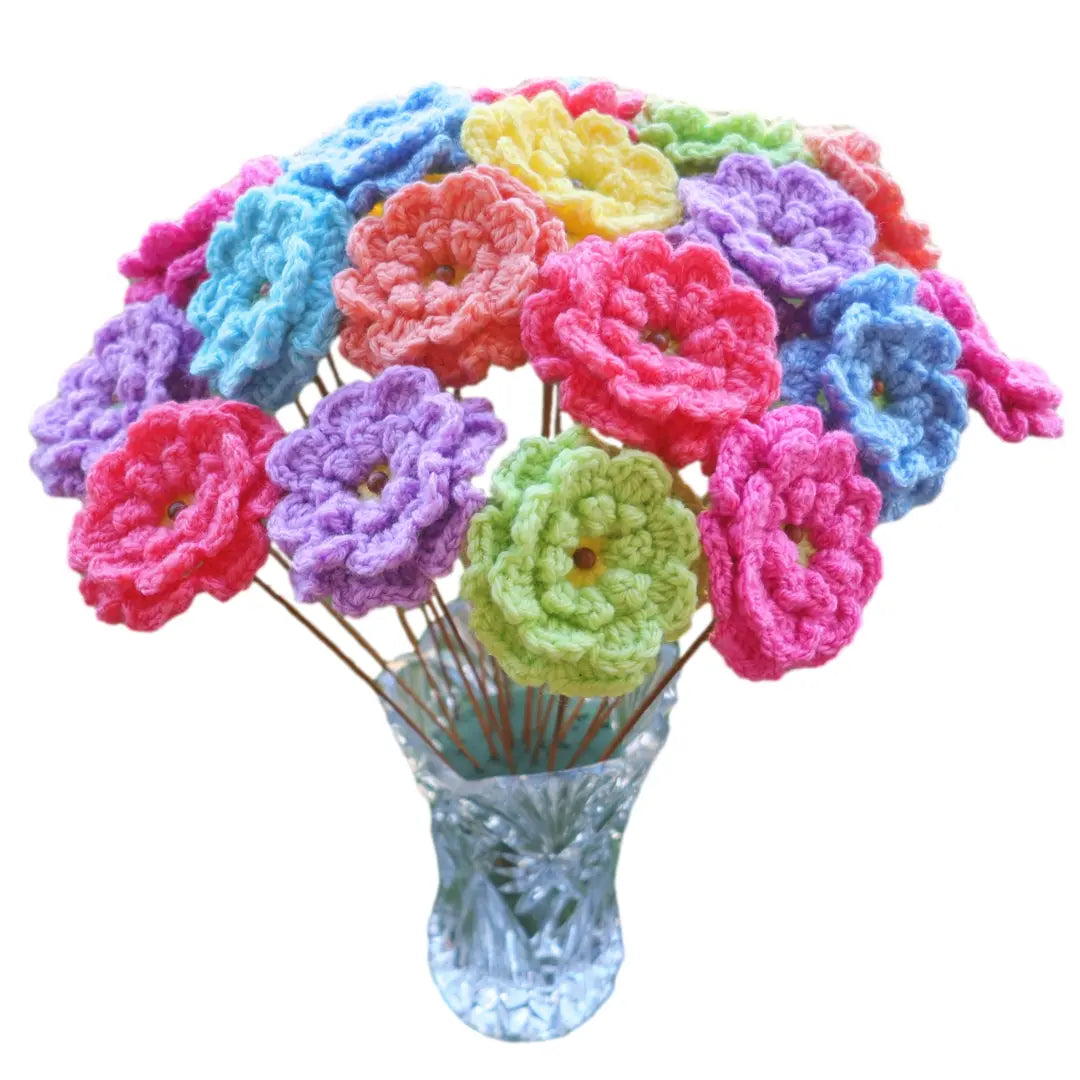 Washable Zinnia Pattern -  Easy Crochet Flower Bouquet for Beginners