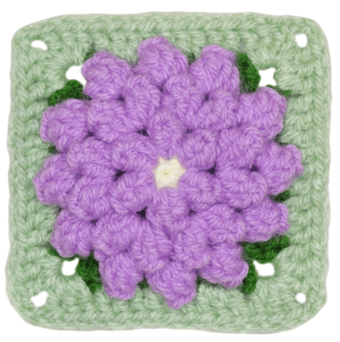 Crochet Flower Granny Square - Zinnia - The Secret Yarnery