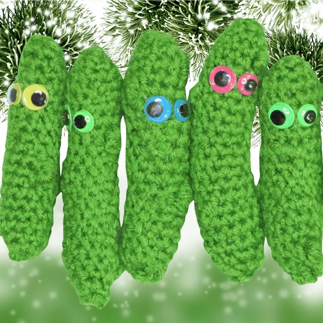 Easy Crochet Christmas Pickle Fun Holiday Tradition For Families Easy Crochet Christmas Pickle Fun Holiday Tradition For Families