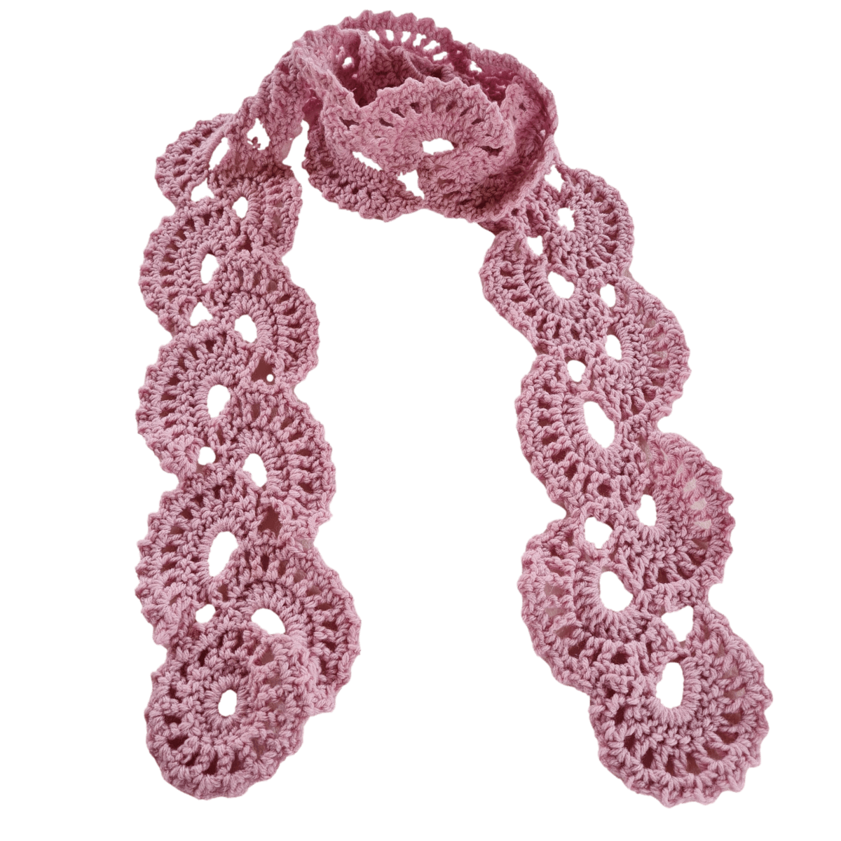 Easy Oyster Shell Crochet Scarf - The Secret Yarnery