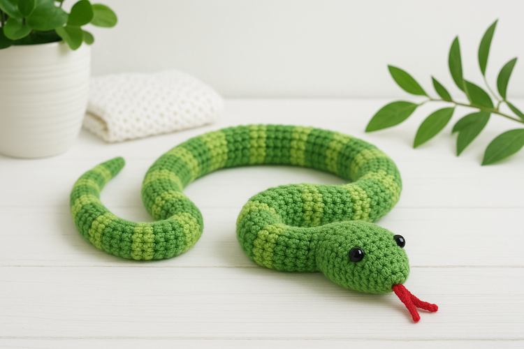 Easy-Crochet-Snake-Patterns-Slither-into-Style Secret Yarnery