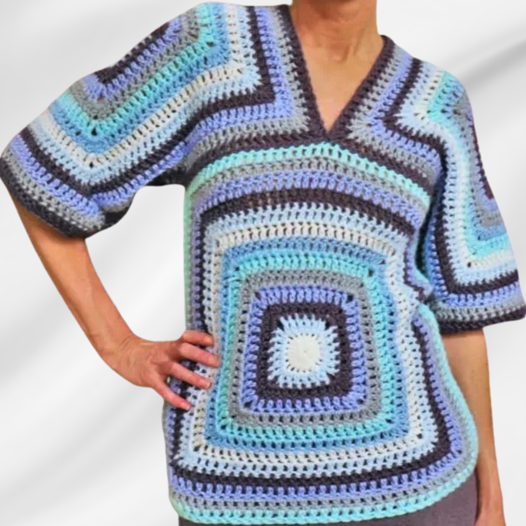 Easy 4 Granny Square Sweater: Beginner Friendly Pattern