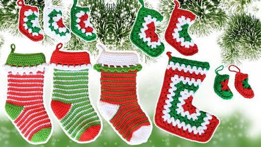 5 Easy Crochet Christmas Stockings for Beginners | Step-by-Step Patterns - Secret Yarnery