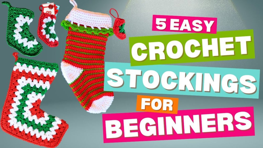 5 FREE Crochet Christmas Stocking Patterns for Beginners This Holiday - Secret Yarnery