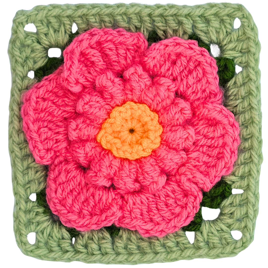 How to Crochet a Beautiful Hibiscus Flower Granny Square: Step-by-Step