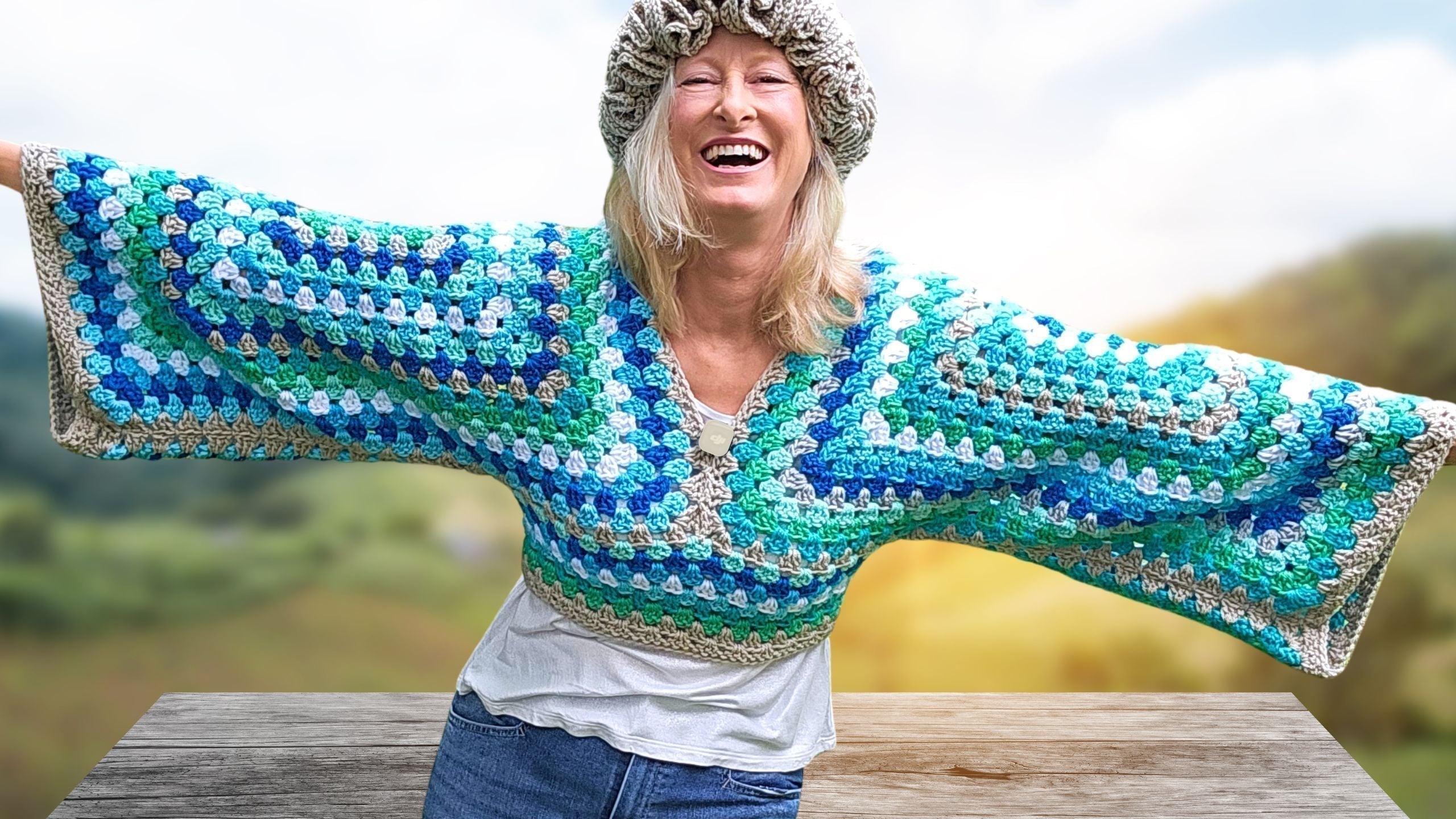 Crochet Granny Square Sweater Tutorial (Two Squares) 2026