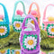 Easy 3 Daisy Granny Square Easter Basket Crochet Pattern!