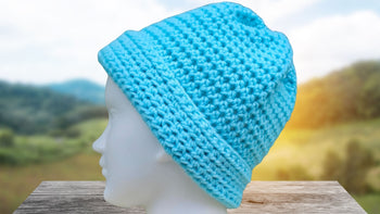 Easy-Crochet-Hat-for-Absolute-Beginners-Simple-Spiral-Beanie Secret Yarnery