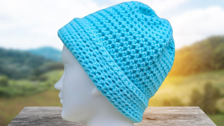 Easy-Crochet-Hat-for-Absolute-Beginners-Simple-Spiral-Beanie Secret Yarnery