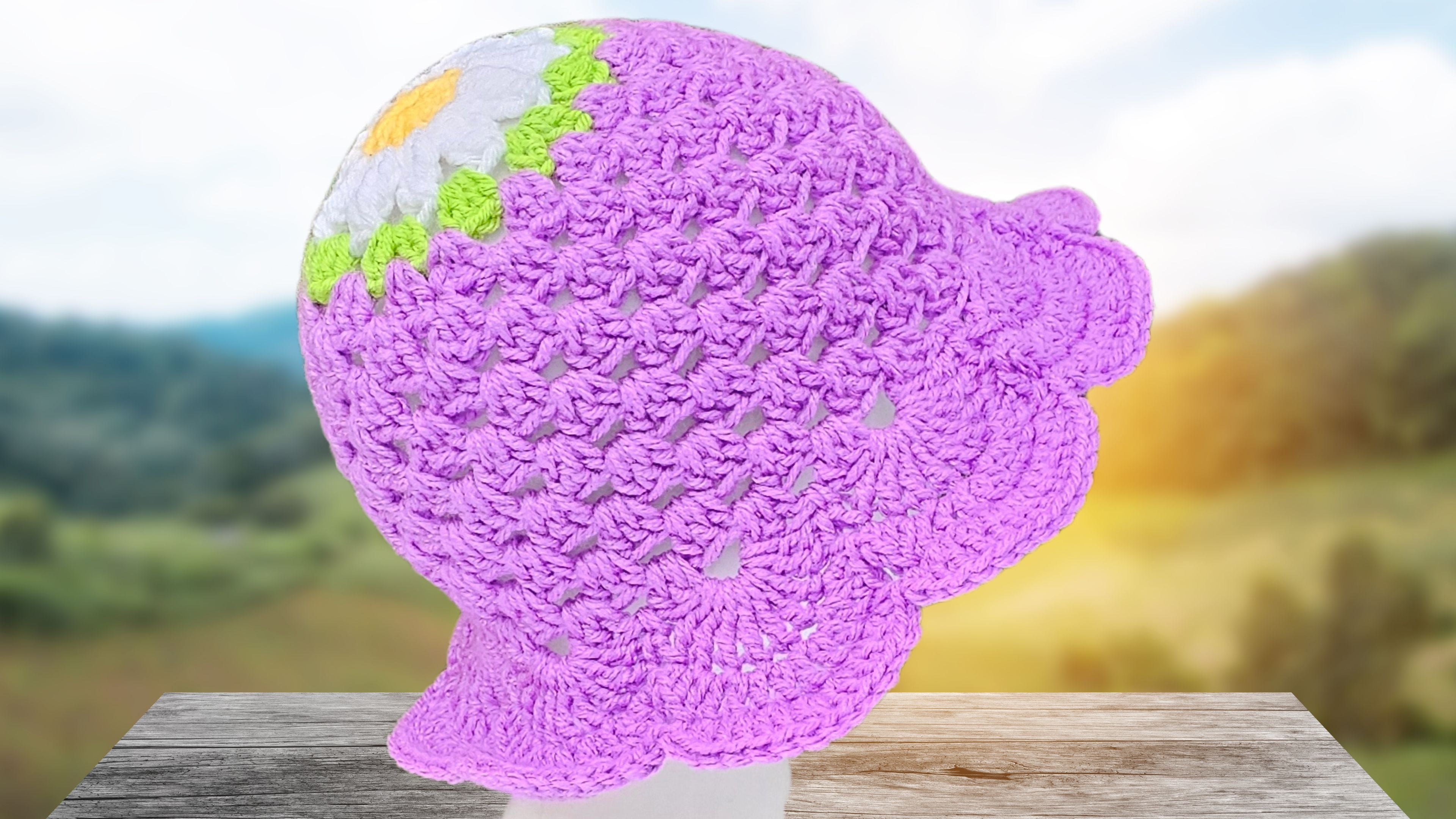 Easy Daisy Flower Bucket Hat Crochet Pattern - Any Size!