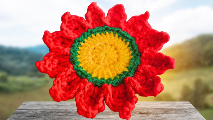 Easy-Crochet-Poinsettia-Coasters-You-Can-Make-in-One-Hour Secret Yarnery