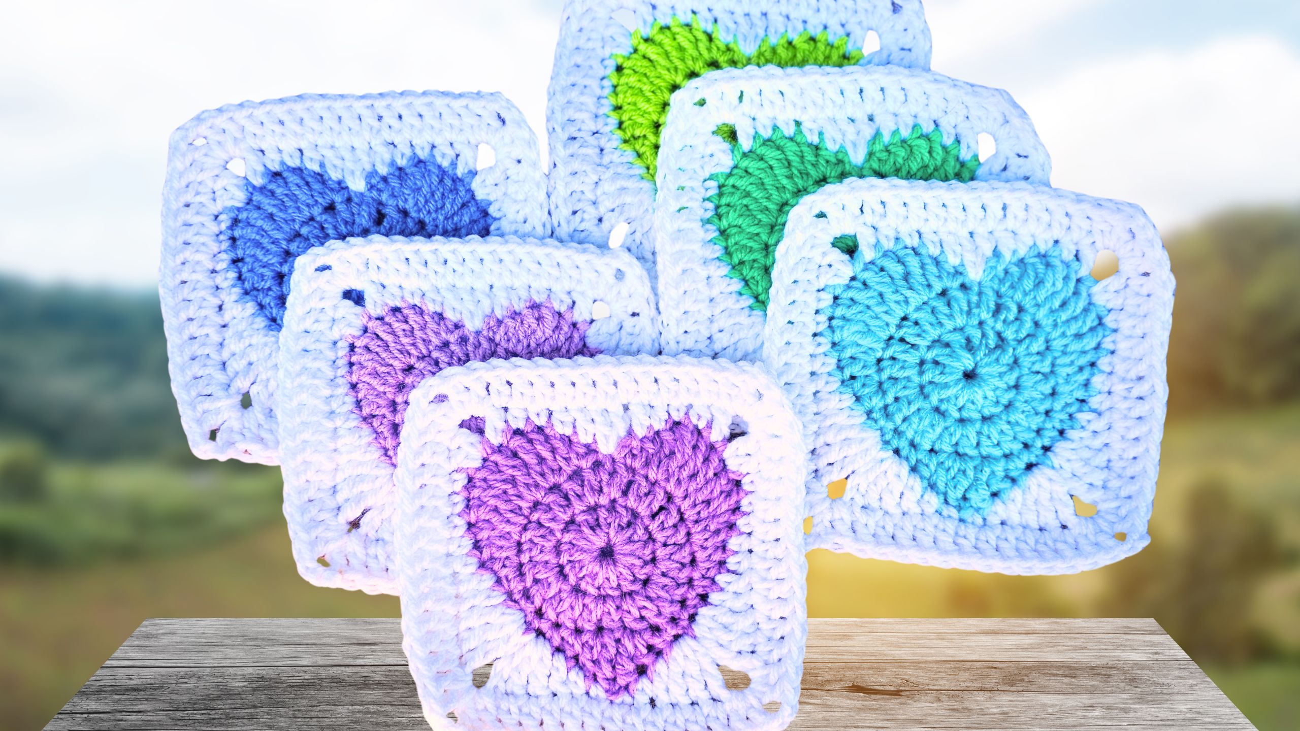Solid Heart Granny Square - Easy Beginner Crochet Pattern!