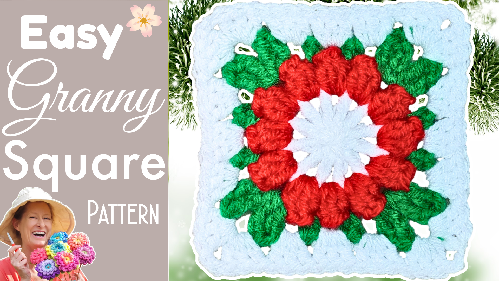 Crochet a Christmas Flower Granny Square: A Festive Holiday Project