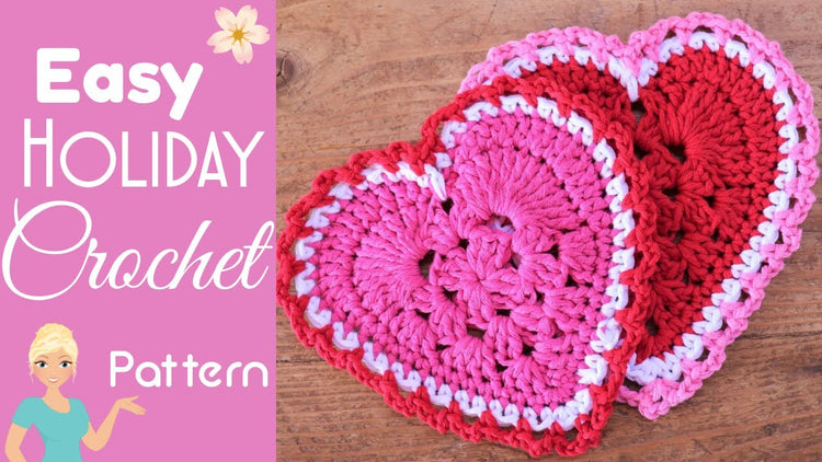 Granny-Square-Heart-Coaster-Crochet-Pattern-2025-Easy-DIY-Coasters Secret Yarnery