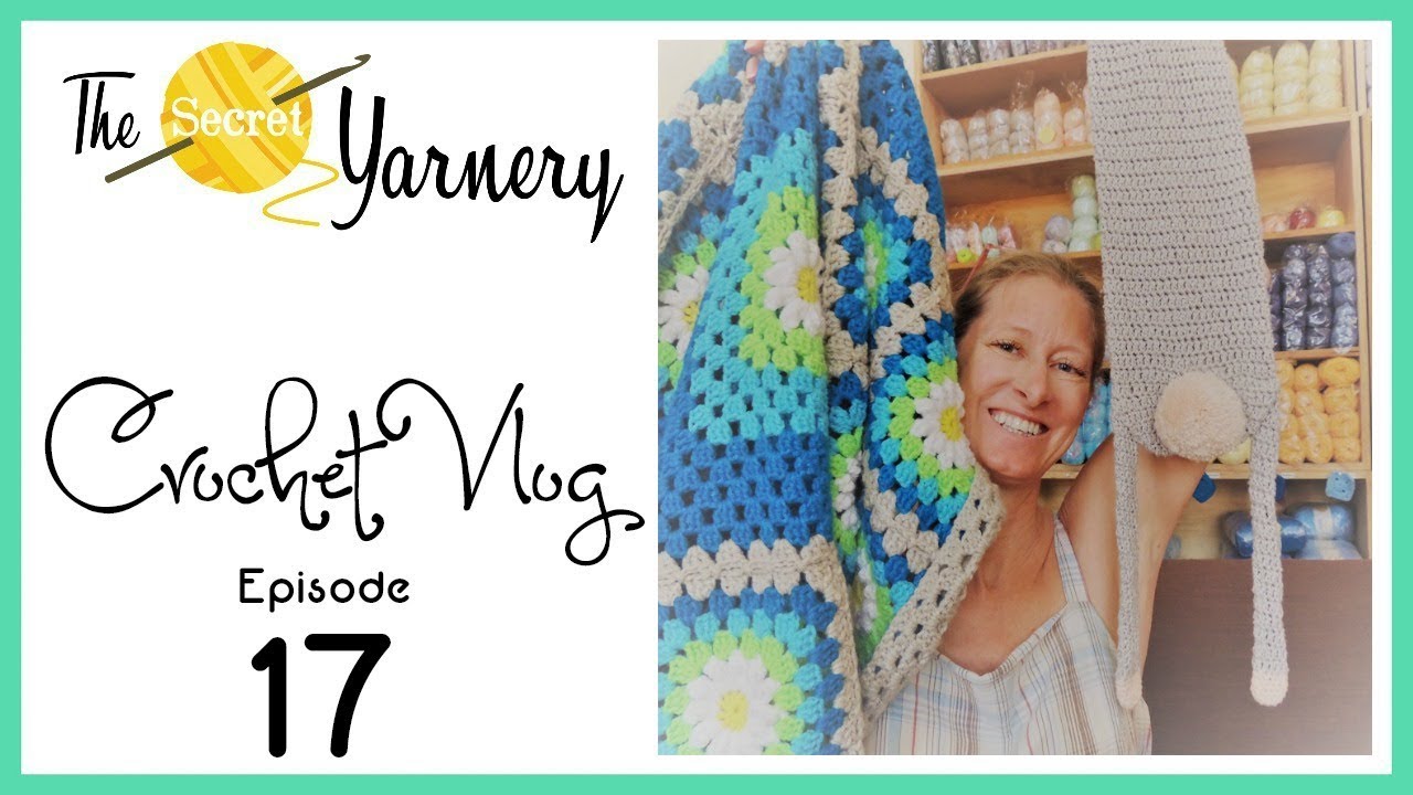 Crochet Podcast 17: Daisy Squares, Flower Shawl, Bunny WIP
