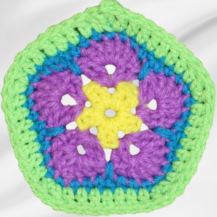 African Flower Pentagon Crochet 