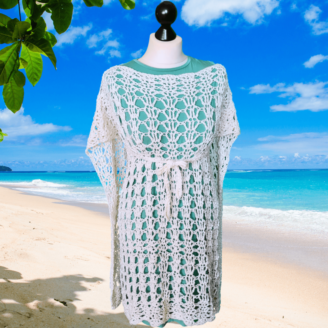 Beached Granny Crochet Mesh Top