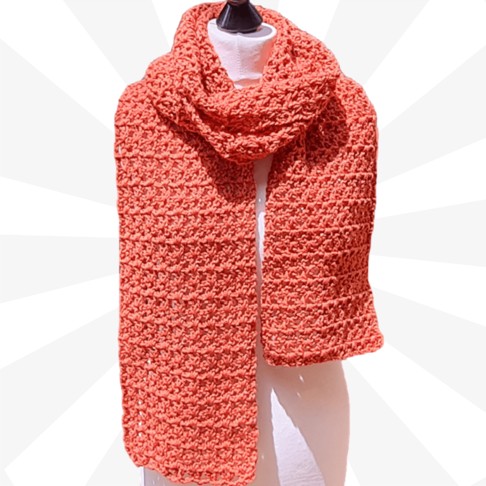 Easy Crochet Scarf for Beginners: Learn the Quick V-Stitch Pattern!