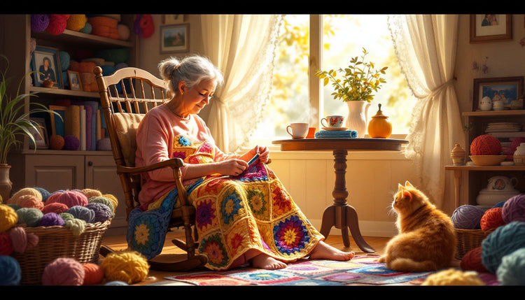 Joining-Granny-Squares-with-a-Flat-Braid-Join Secret Yarnery