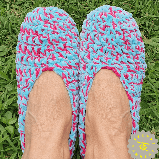 Easiest Crochet Slippers for Beginners - Secret Yarnery