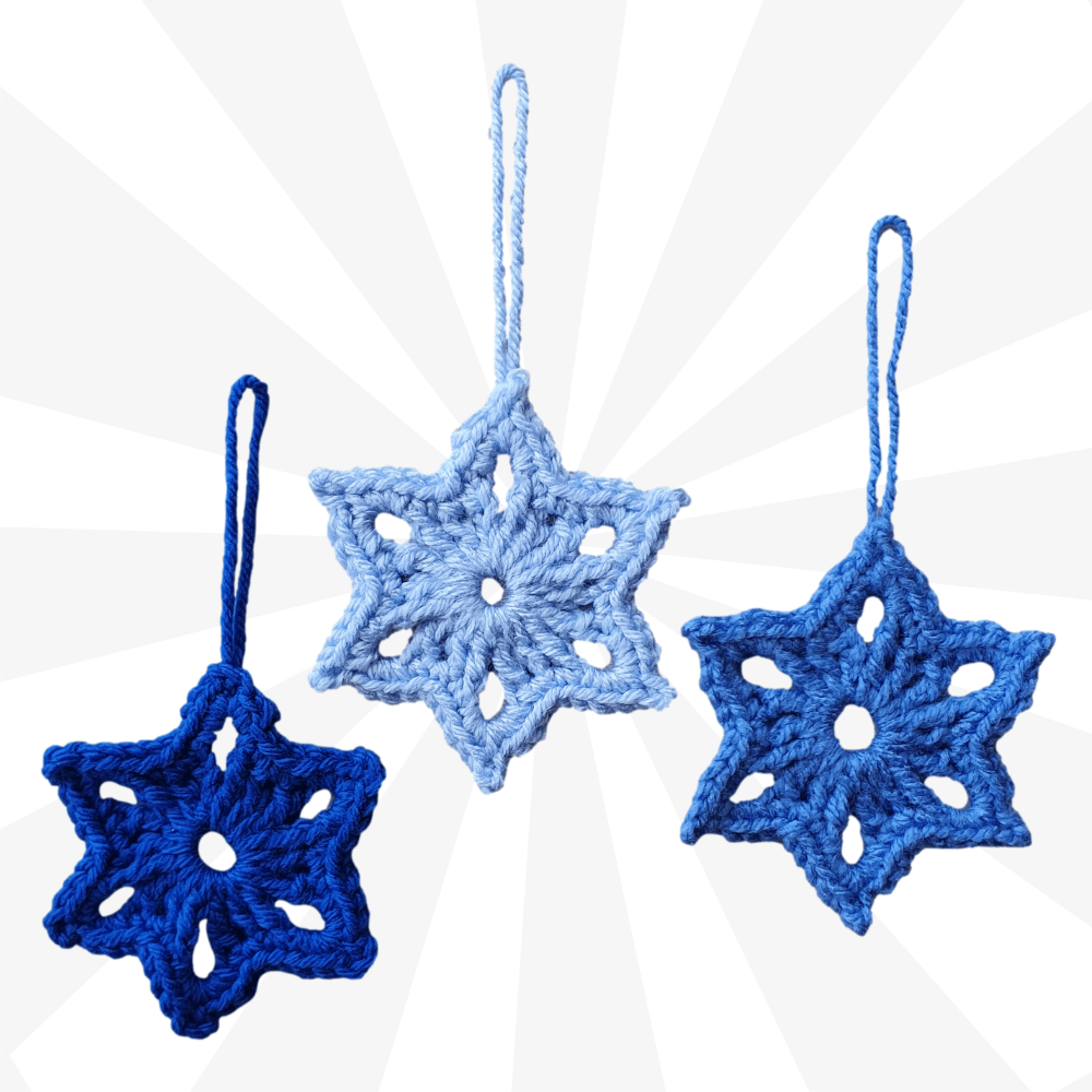 Easy  6 Pointed Star Crochet Ornament - DIY Hanukkah Crochet Decorations