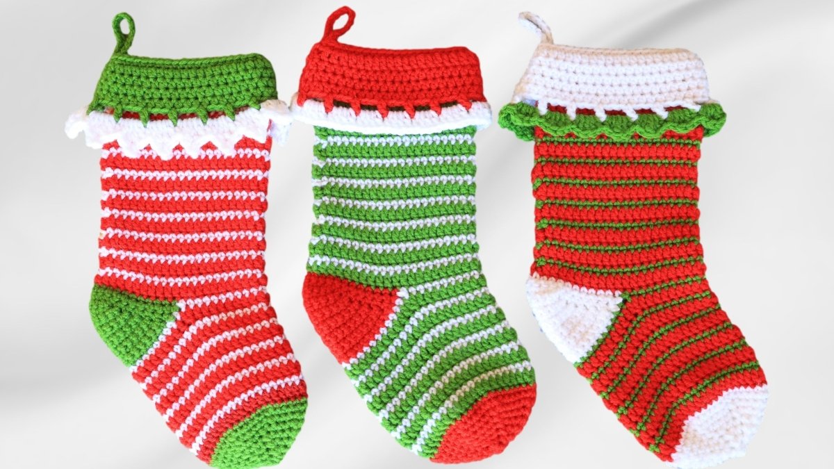 Easy Crochet Christmas Stocking Pattern - Step-by-Step for Beginners