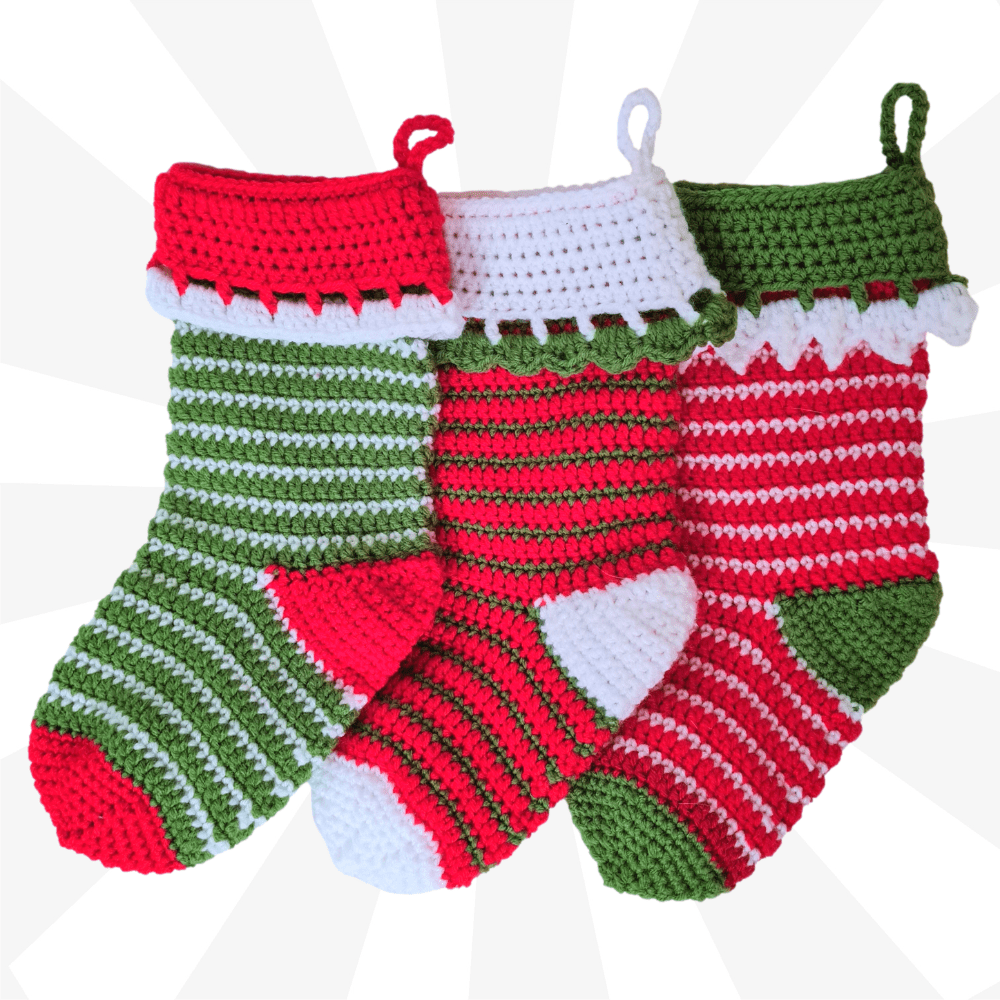 Easy Crochet Christmas Stockings Pattern 🎄 Christmas Crochet Stocking