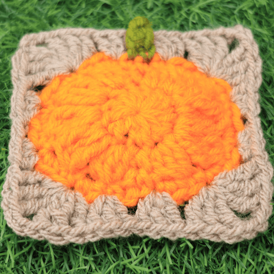 Easy Pumpkin Granny Square