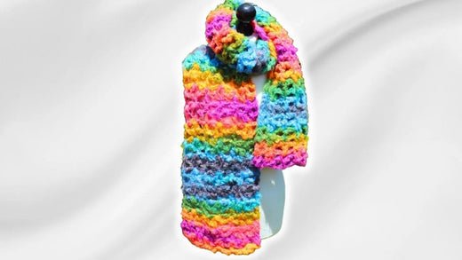 Fastest Easy Crochet Scarf: DIY Rainbow with Bulky Yarn