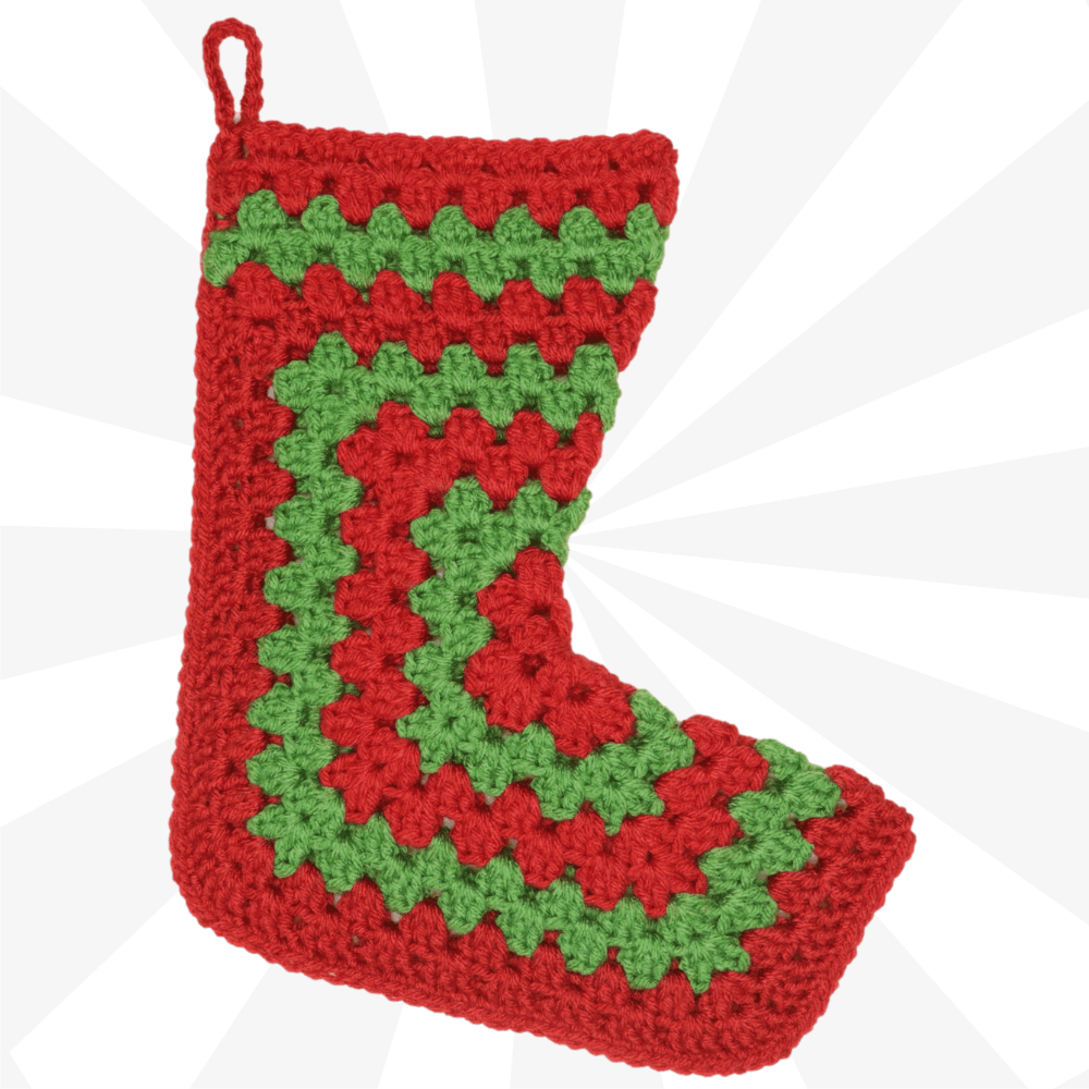 Granny Square Christmas Stocking