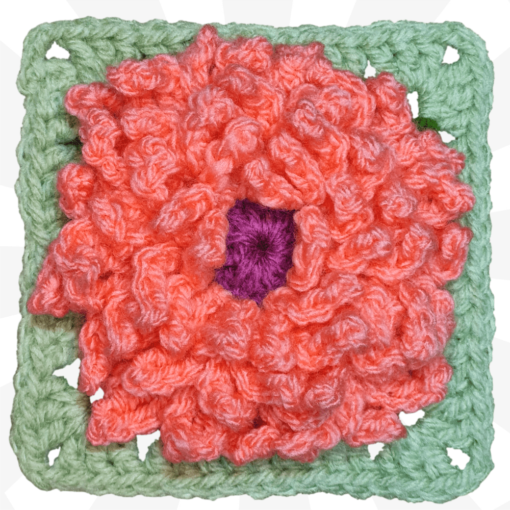 How to Crochet a Flower Granny Square (Dahlia) - The Quick and Easy Way. - The Secret Yarnery