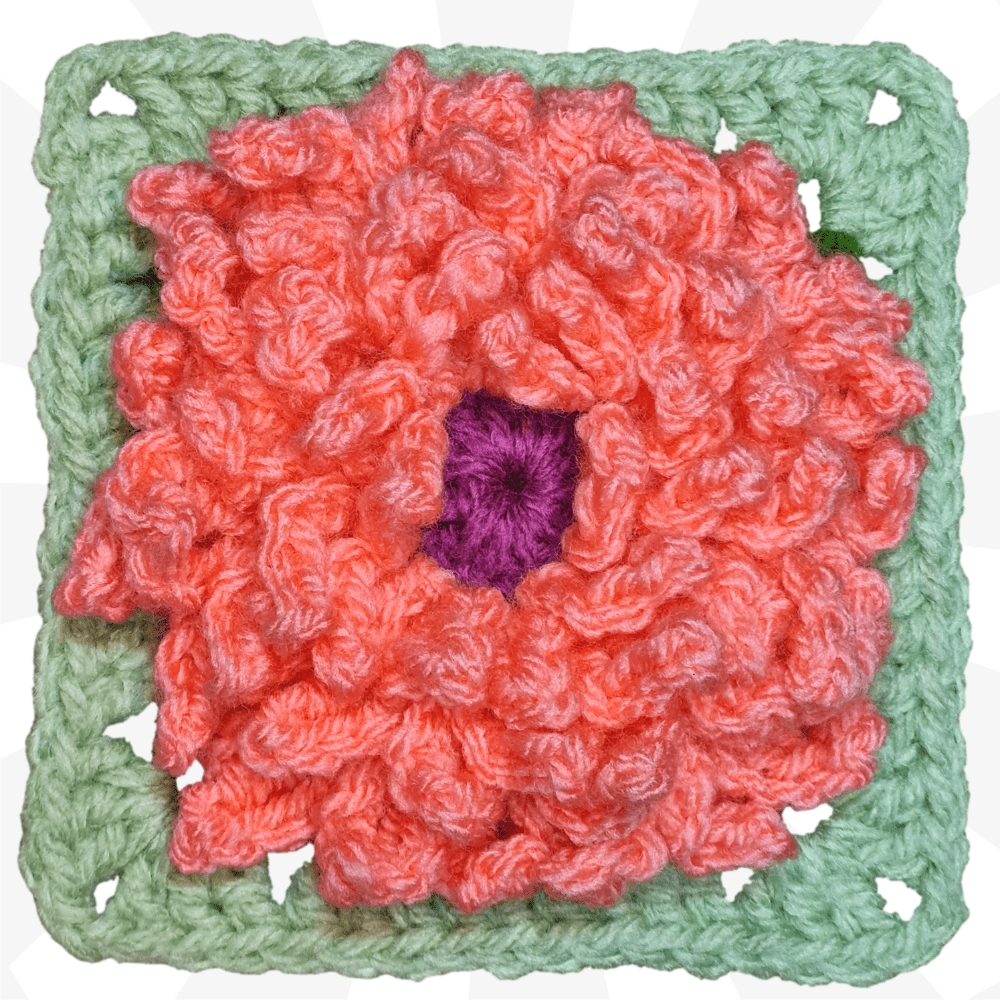 How to Crochet a Dahlia Flower Granny Square - Step-by-Step Tutorial!