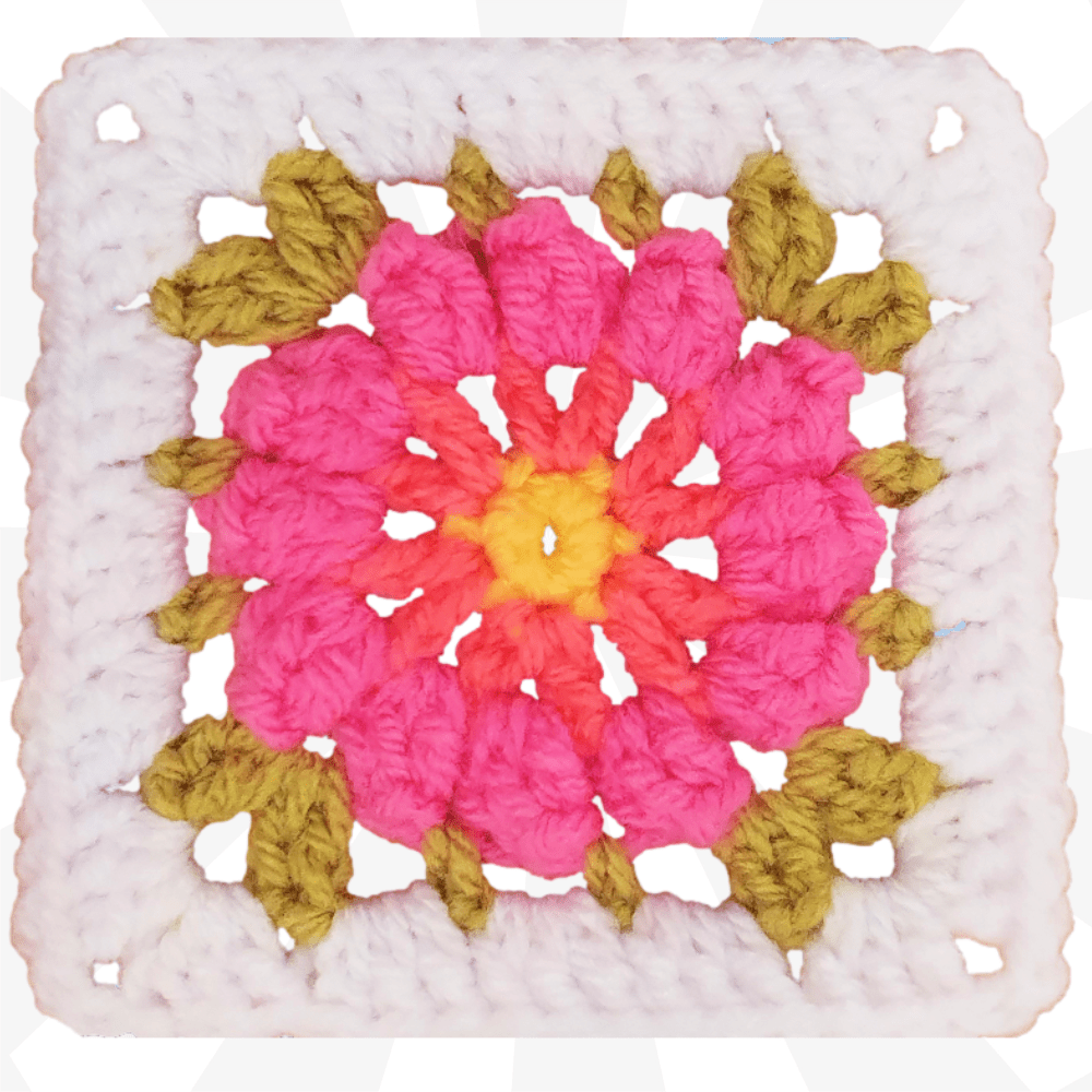 How to Crochet a Flower Square Easiest Ever!!