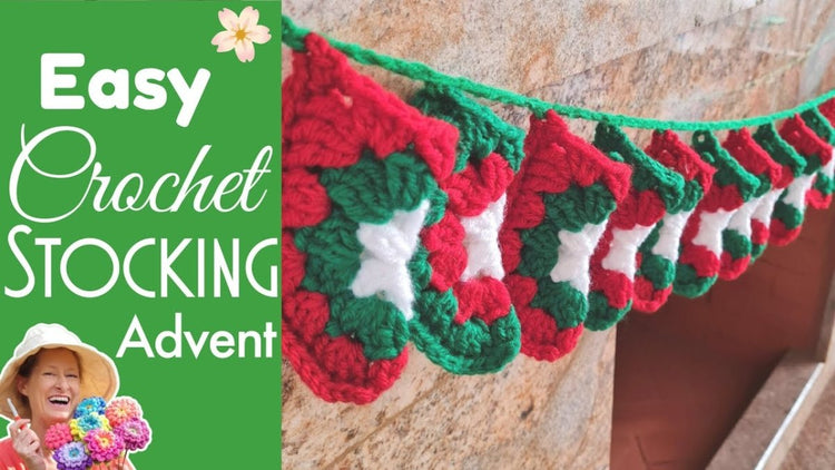 Crochet Stocking Advent Pattern for Easy Christmas Craft Project - Secret Yarnery