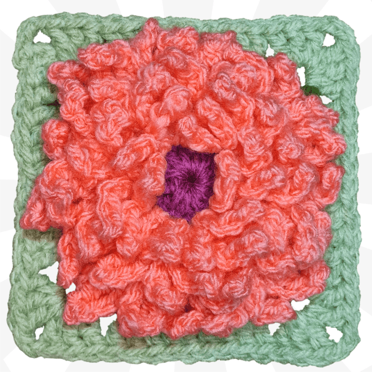 How to Crochet a Flower Granny Square (Dahlia) - The Quick and Easy Way. - Secret Yarnery