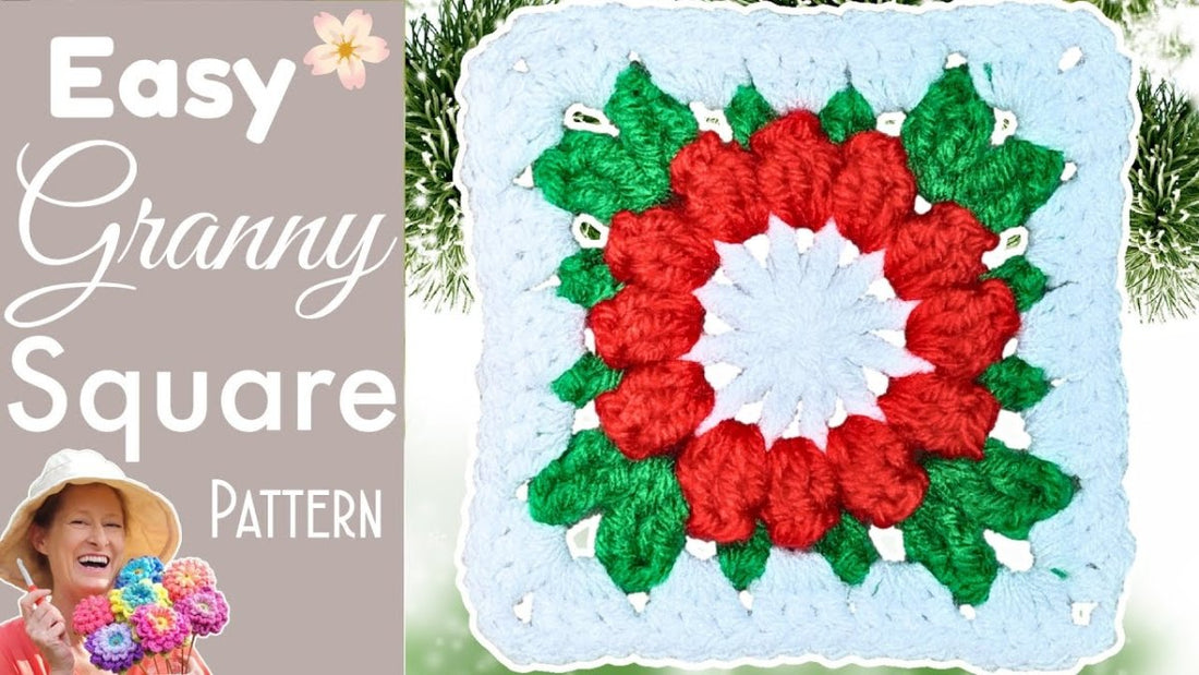 Learn How to Crochet a Festive Christmas Flower Granny Square in 2024! - Secret Yarnery