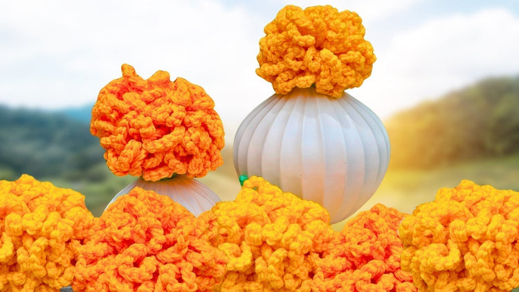Giant-Marigold-Crochet-Flower-for-Easy-DIY-Diwali-Decor-2025 Secret Yarnery