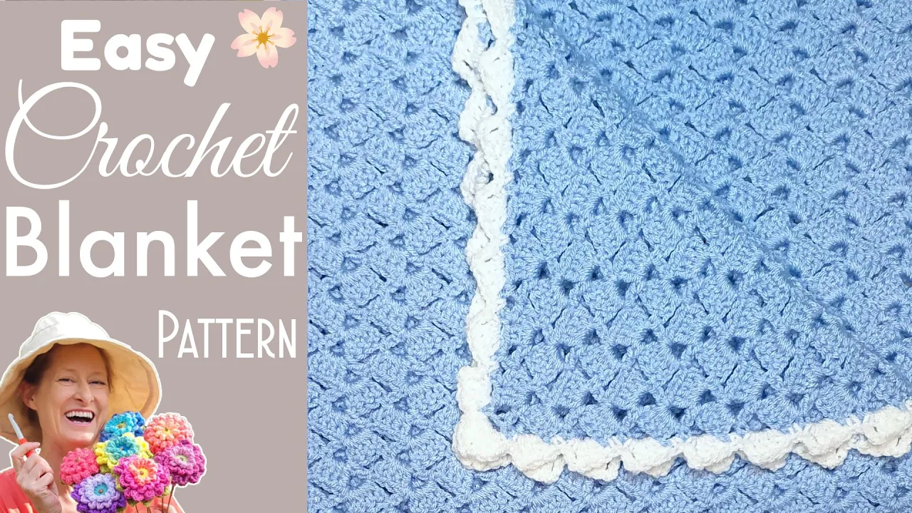 The Easiest Crochet Blanket: Drunken Granny Baby Blanket with a Stunning Border