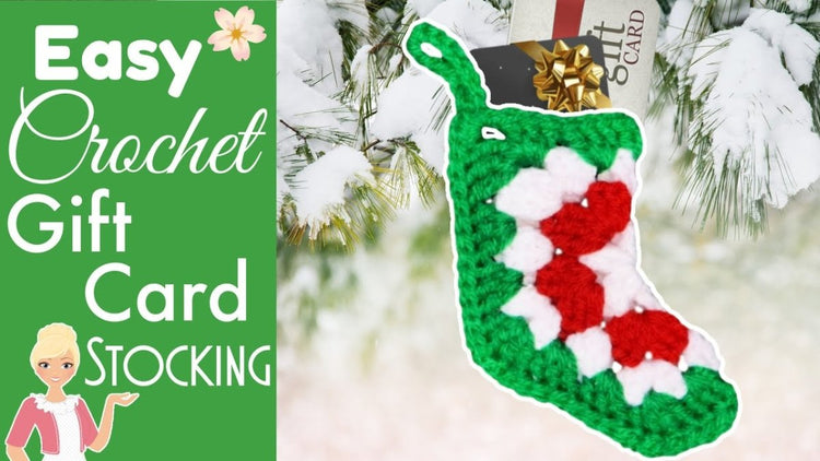 Quick & Easy Crochet Gift Card Holder Stocking for Christmas 2024! - Secret Yarnery
