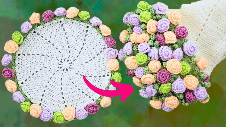 Easy Crochet Rose Blanket