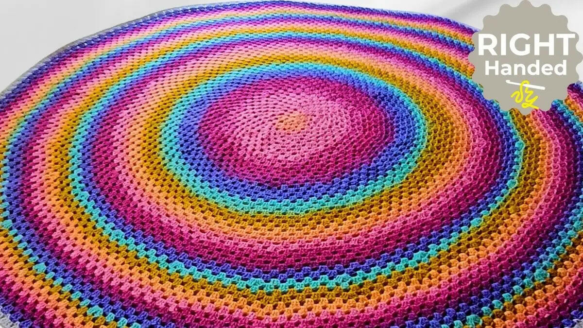 Learn to Crochet a Stunning Round Granny in a Spiral Blanket – Step-by-Step Tutorial