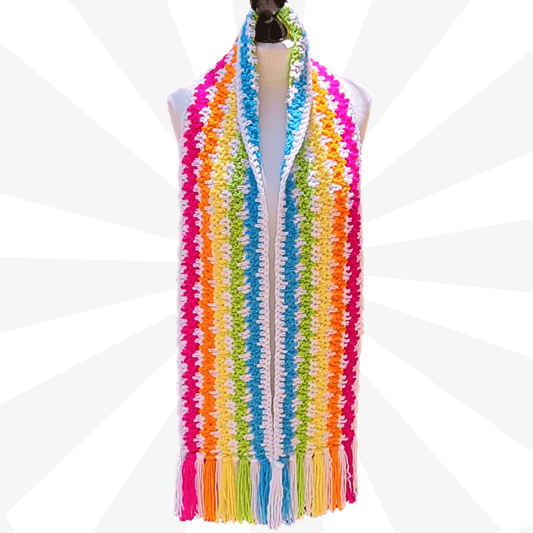 Speedy Granny Ruth Rainbow Scarf 🌈 - Secret Yarnery