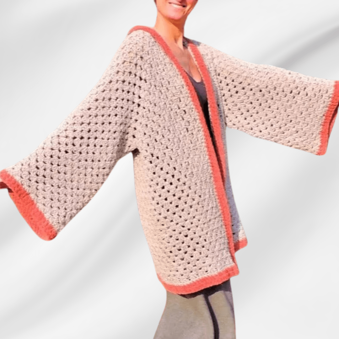 Super Easy Crochet Hexagon Cardigan Pattern for Cozy Sweater Crafting - Secret Yarnery