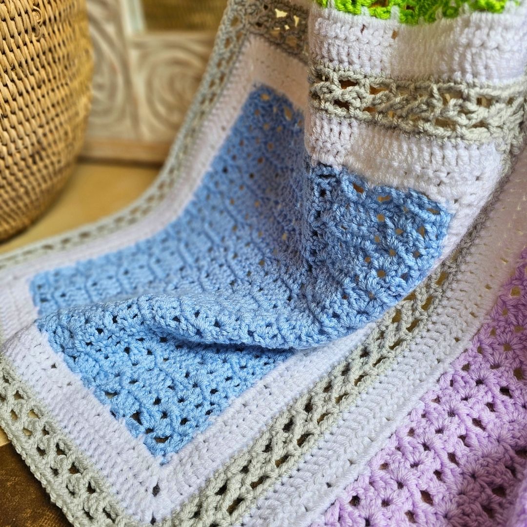 Golden Gate Granny Square – Part 10 - Secret Stitches Blanket Pattern Secret Yarnery
