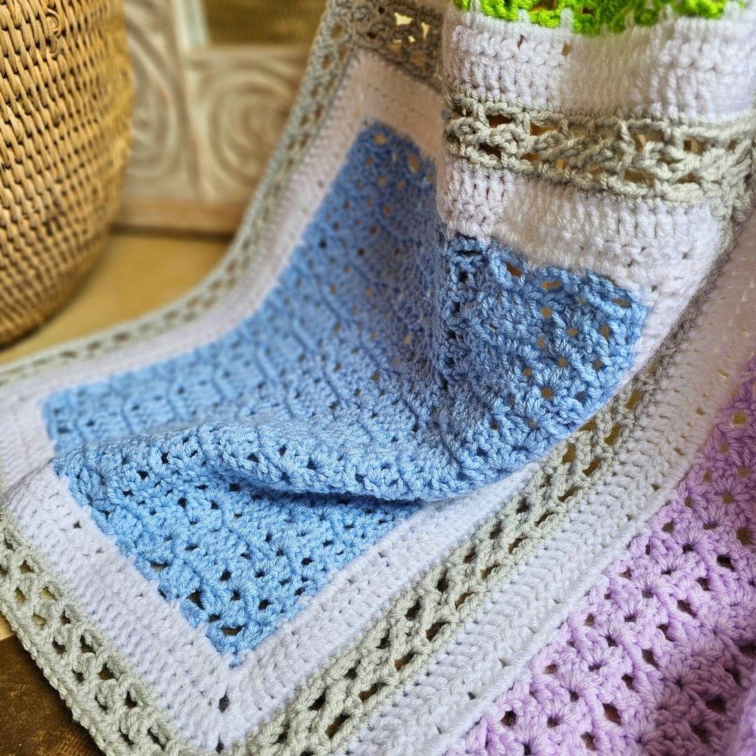 Golden Gate Granny Square – Part 10 - Secret Stitches Blanket Pattern.